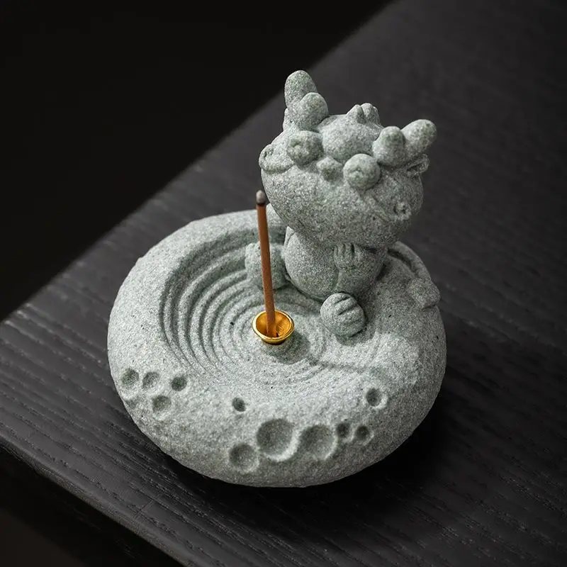 Sand Stone, Twelve Zodiac Animals,Pet Fragrance Seat,Living Room,Indoor Incense,Sandalwood,Tea Ceremony,Desktop Decoration