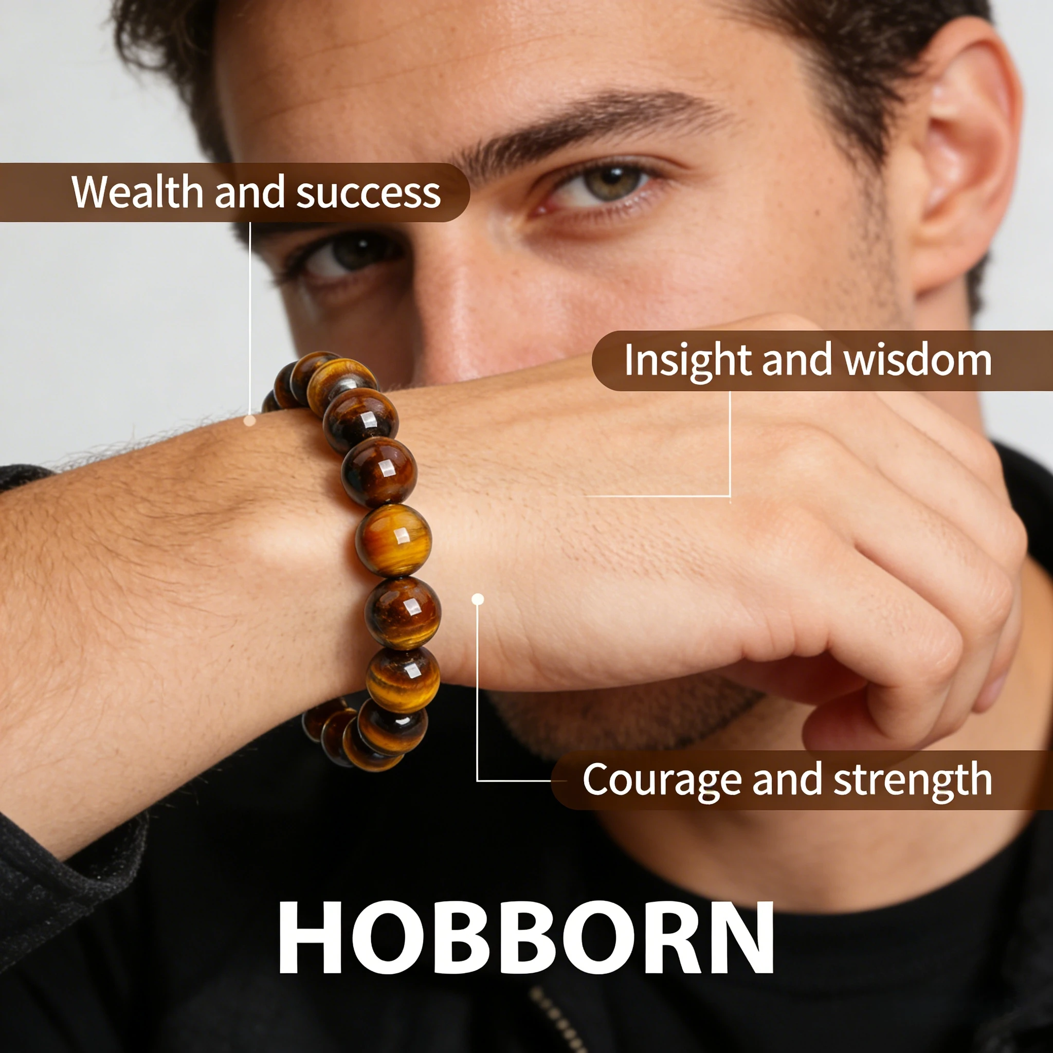 

Yellow Tiger Eye Stone Bead Bracelets Men Natural Crystal Healing Jewelry Vitality Reiki Charm Handmade Bracelets for Women Gift