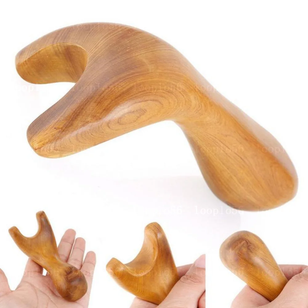 1pc Fragrant Wood Massager Presotherapy Tools Body Foot Reflexology Shiatsu Thai Massage Scraping Board