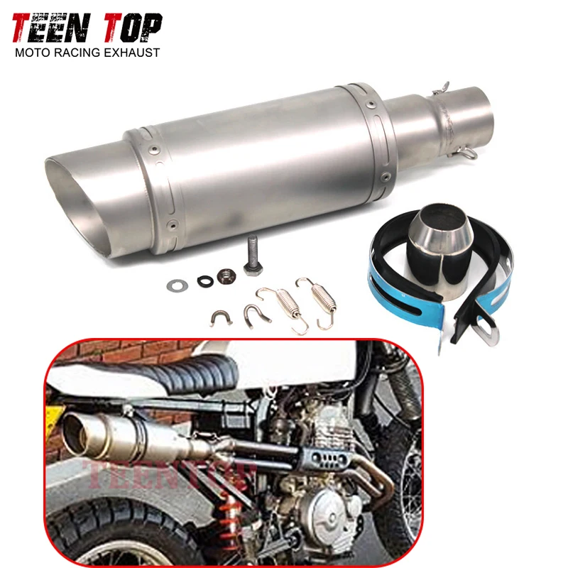 

51 мм глушитель выхлопа мотоцикла R3 R1 R6 RC390 Duke Hornet 600 FZ6 CBR400 CBR1000 гоночный глушитель Escape Moto Tail Pipe