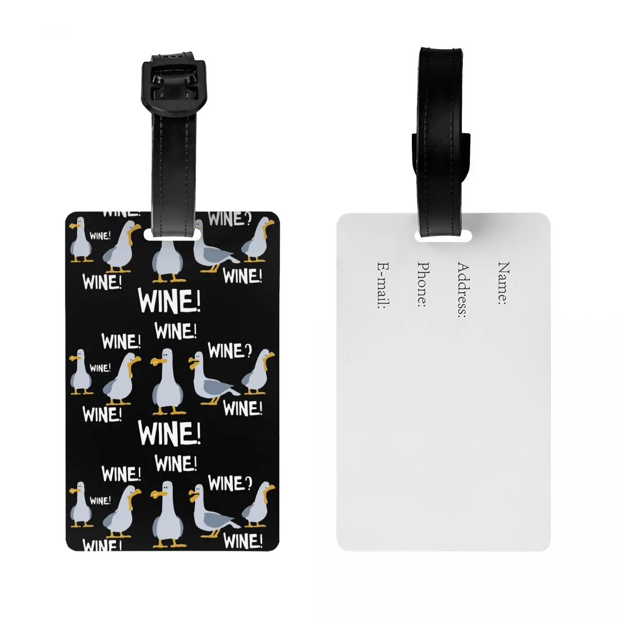 Finding Nemo Wine! Seagull Luggage Tag With Name Card Privacy Cover ID Label for Suitcase