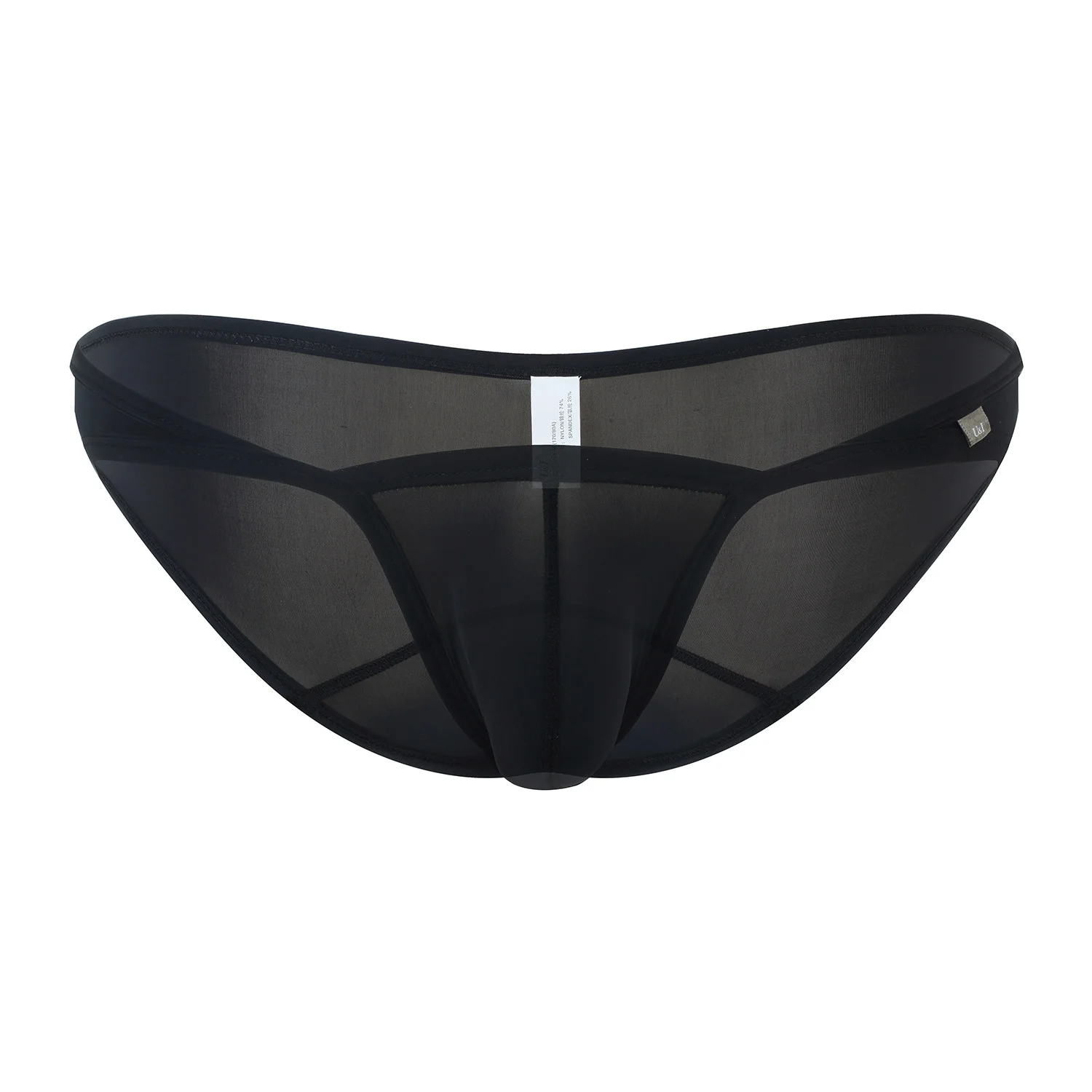 

U&I sexy underwear men's thin section transparent nylon personality breathable u convex pocket tide men's low waist briefs