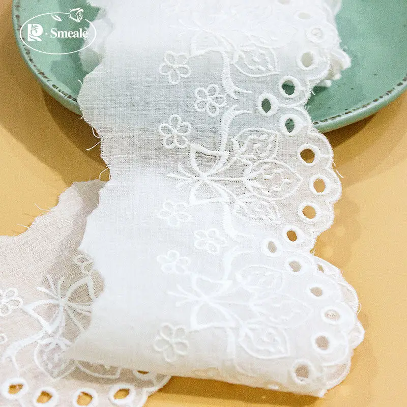 7,5 cm breite neue Erdbeer-Schleifen-Baumwoll-Stickerei-Spitzenborte, für selbstgemachte Puppenkleidung mit Kantenverzierung, Baumwollstoff-Stickerei – Detail 6