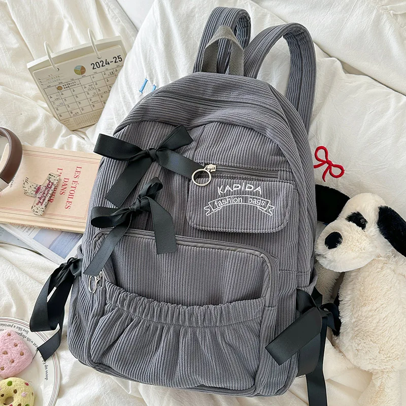 

Милая цветная плиссированная сумка-рюкзак с узлом для студенток, женская сумка через плечо в стиле аниме/манга для колледжа