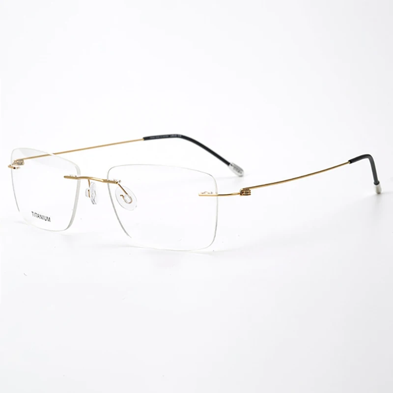 

Fashion Frameless Eyewear Titanium Alloy Eyeglasses Myopia Optical Prescription Glasses Frame Rimless For Men Women Spectacles
