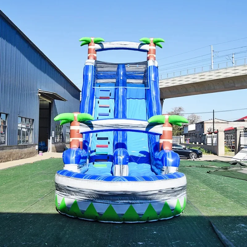 Premium 24 Ft Inflatable Water Slide for Outdoor Family Fun Commercial Grade Heavy Duty Water Slide