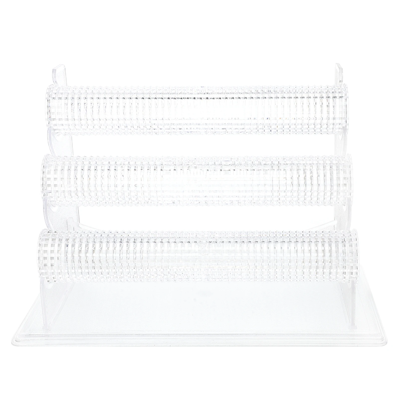 

PVC 3 Bracelet Display Stand Clear Color Jewelry Organizer Rack Bracelet Bangle Multi-Function Watch Stand Holder Watch Storage