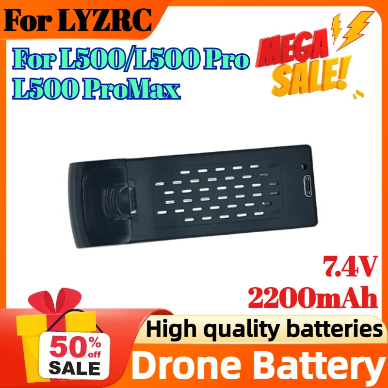 

7.4V 2200mAh For LYZRC L500/ L500 Pro/ L500 ProMax 4K Drone Battery Accessories Parts Replacement Drone Battery