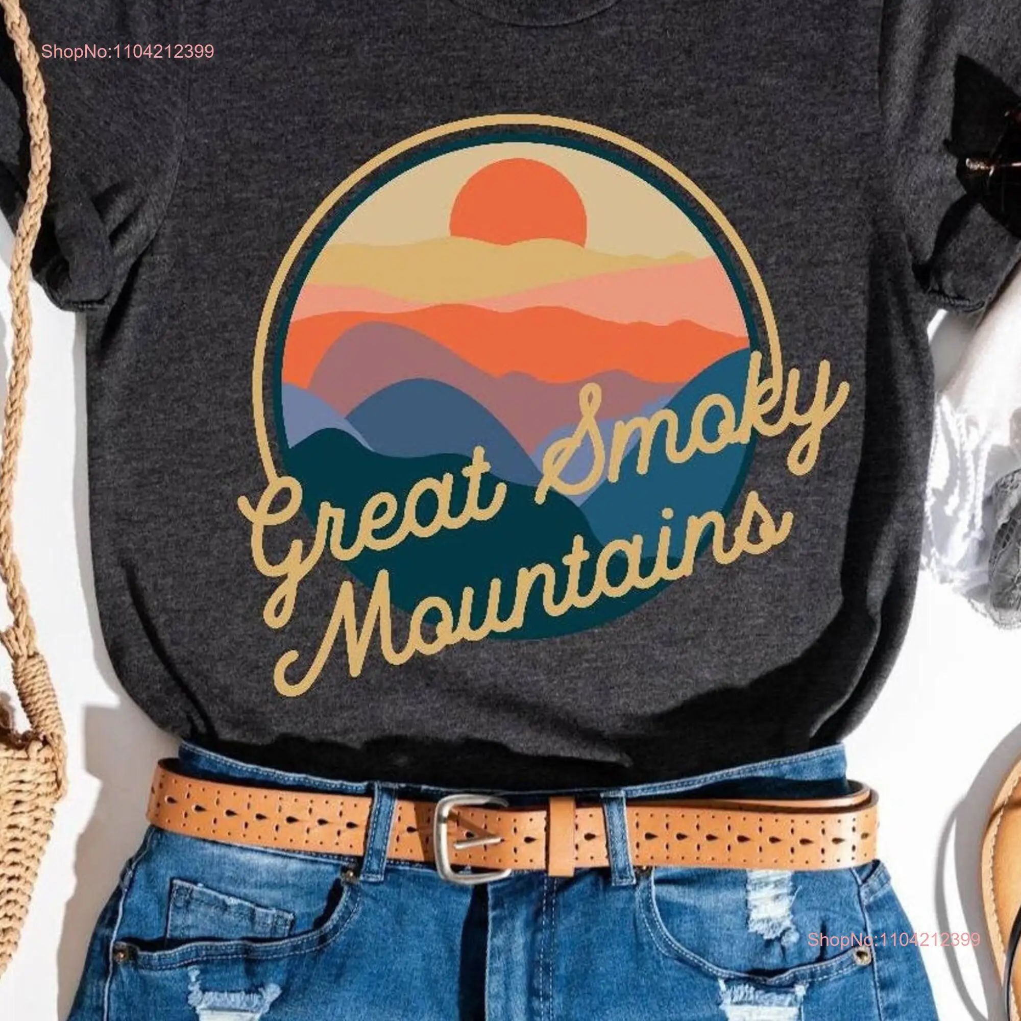 National Park T Shirt Vintage Retro Camp Hiker RV Camping Travel SofT Smoky Mountains long or short sleeves