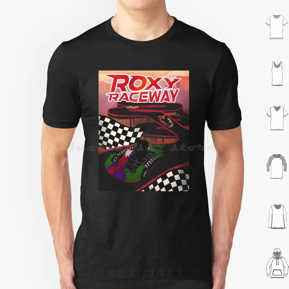 Camiseta Fnaf Raceway de algodón para hombre y mujer, estampado DIY, Fnaf Glamrock, Five Nights At Horror Security Breach, videojuegos Glamrock, Chibi