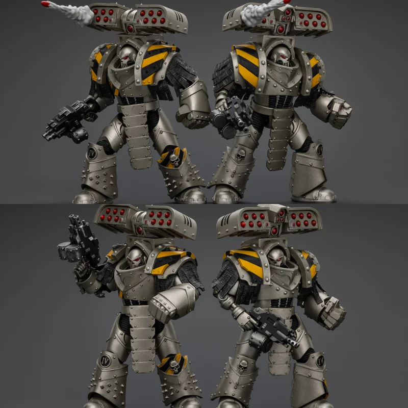 Figurka akcji JOYTOY 1/18 Warhammer 40K Iron Warriors Tyrant Siege Master Terminator z raketownikiem, zabawki, lalki