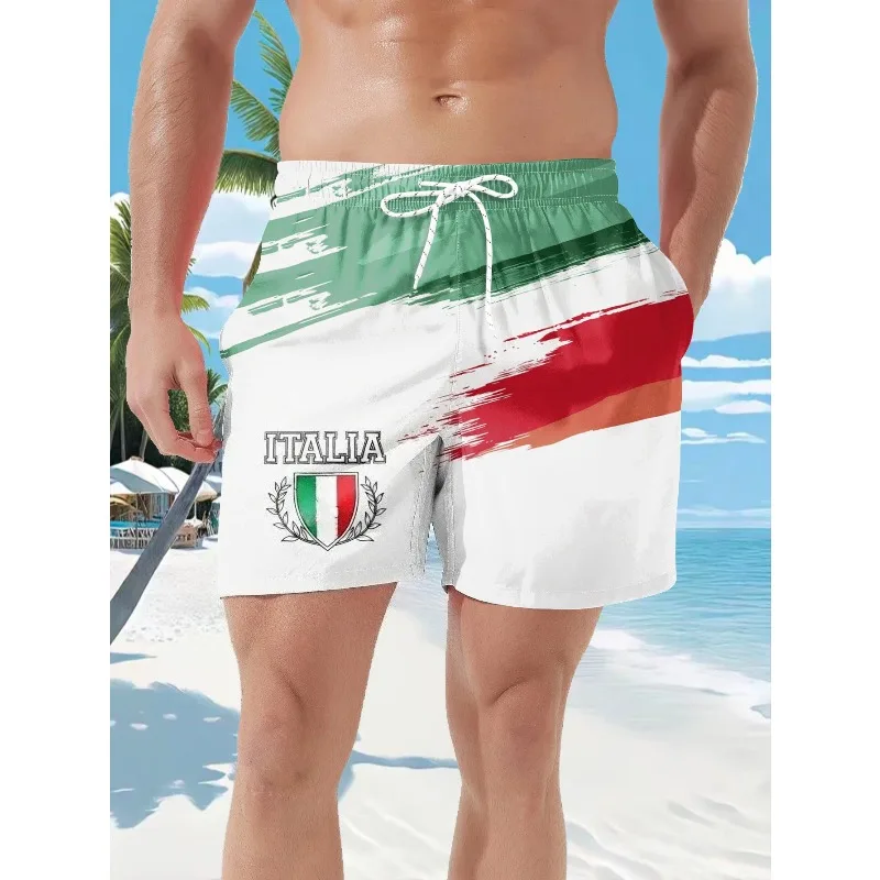 2026 Italian Summer Printed Fashion Casual Personalized Shorts Adult and Children's Quick Drying Sports Shorts