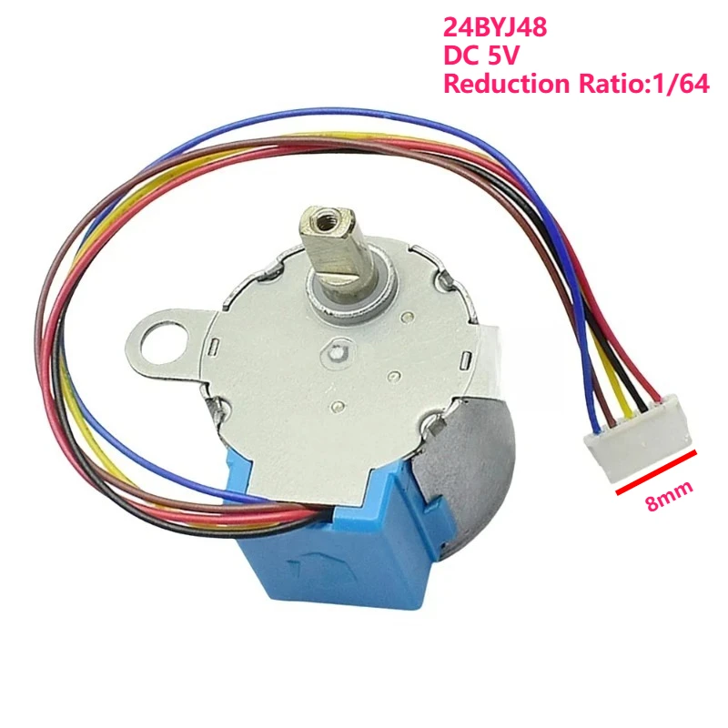 Stepper Motor 4-Phase 5-Wire DC 5V Gear Reduction Motor 64:1 Ratio for Arduino/DIY/Single Chip Microcomputer/Camera 24BYJ48