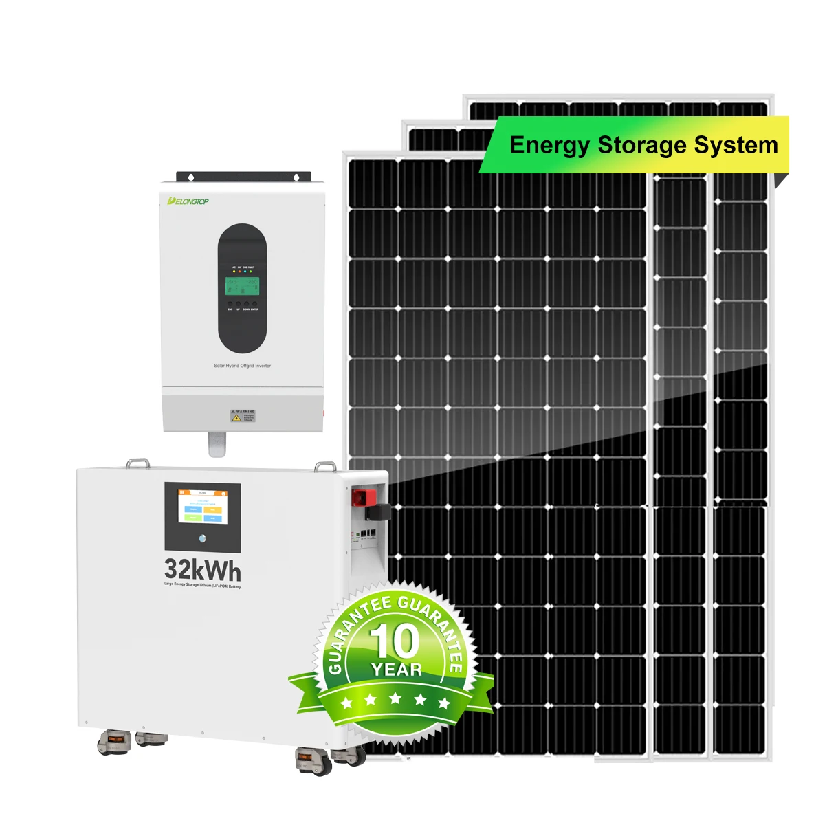 51.2V LiFePO4 Movable Solar Home Energy Storage System 28.6KWh 30-40KW Hybrid Off-Grid Mobile 32KWH Floor-Mounted Home Energy