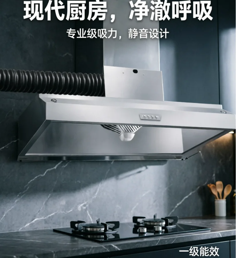 Commercial Kitchen Vent - 220V Powerful Direct Venting Range Hood