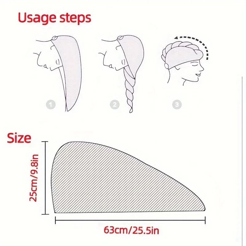 غطاء تجفيف الشعر الناعم بتطريز الفواكه ، منشفة شعر فائقة الامتصاص للحمام ، لف شعر سريع الجفاف