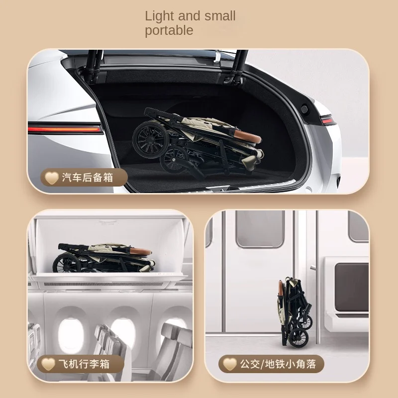 Nouveau Poussette bébé légère Portable pliable voyage bébé poussette haute vue bébé poussette avec dossier réglable