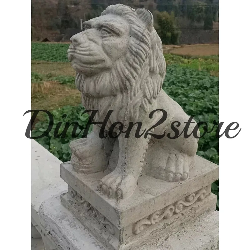Construction cement small lion ABS plastic mold villa decoration garden landscape house decoration