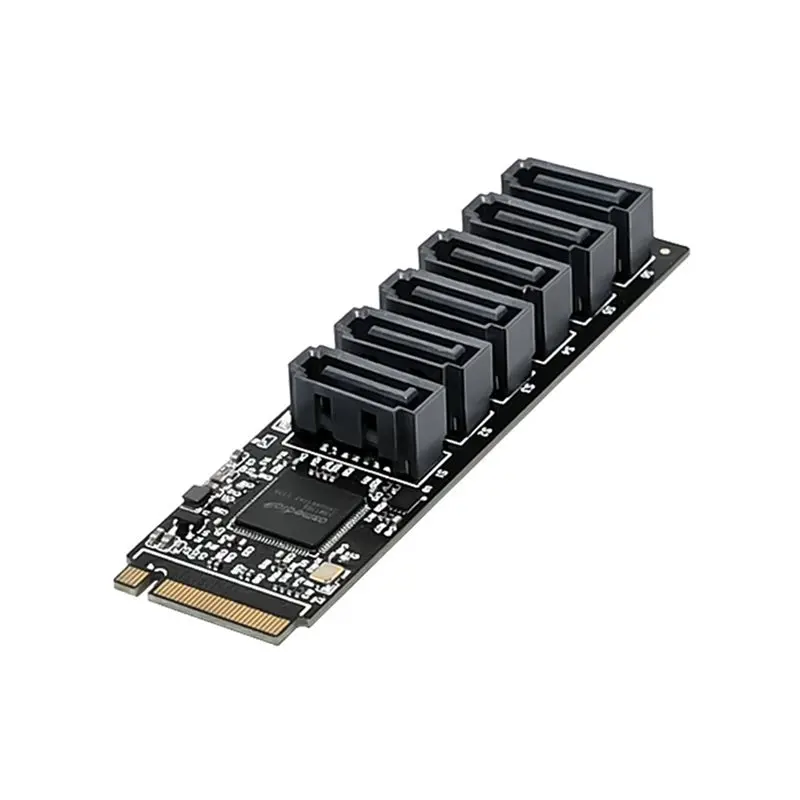 

Стильная карта расширения M.2 M-Key на 6 портов SATA Gen3 PCIe 3.0, 6 Гбит/с, с чипом ASM1166, модуль преобразования в SATA