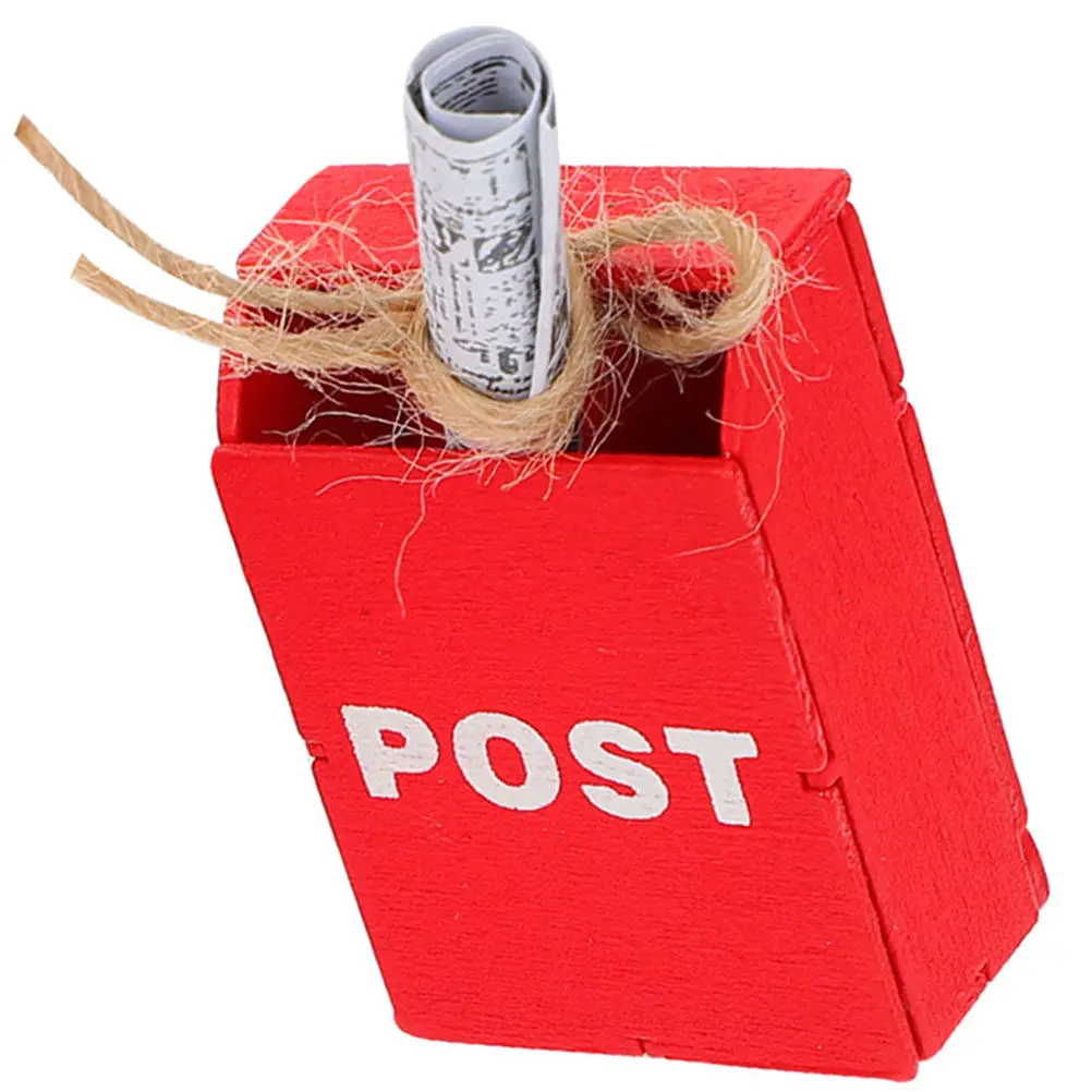 

1Set Mini Mailbox and Newspaper Set Tiny House Decor Durable Easy to Assemble Gift Mini Newspaper Mailbox Toy Funny Garden Decor