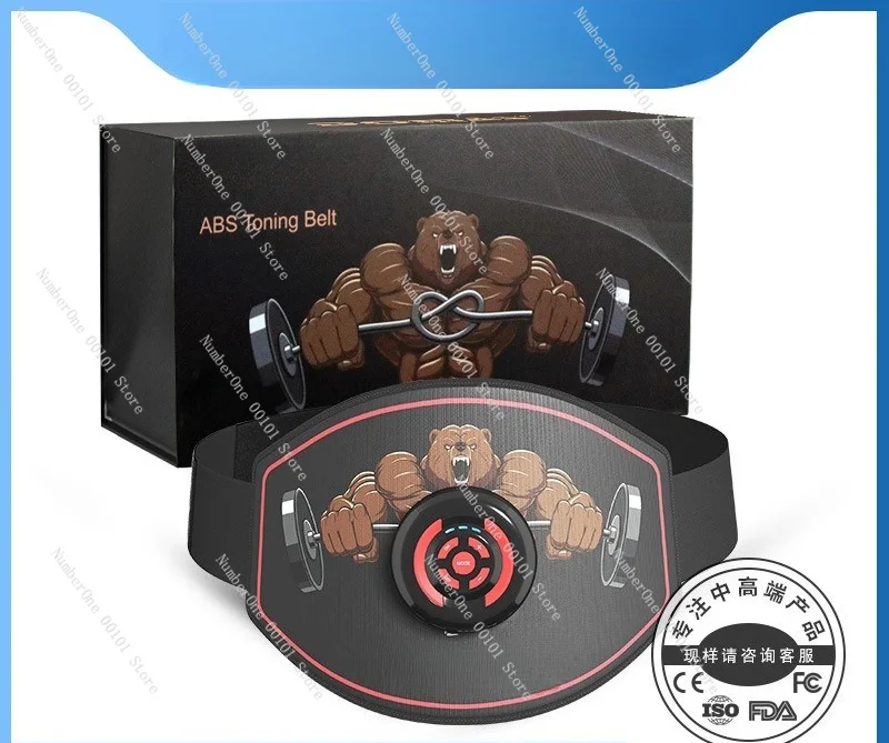 EMS Abdominal Muscle Trainer Belt, Electric Pulse Fitness Toning Belt, OEM Custom Smart Muscle Stimulator for Home Gym