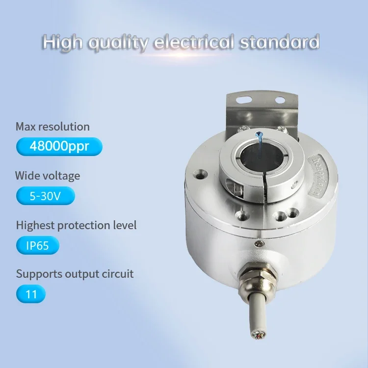 ABZ Channel ITD21H00 01024H NI S21SG8 E 14 IP65 12mm Shaft 5-30V 1024ppr Hollow Shaft Incremental Encoder IP65 Rated