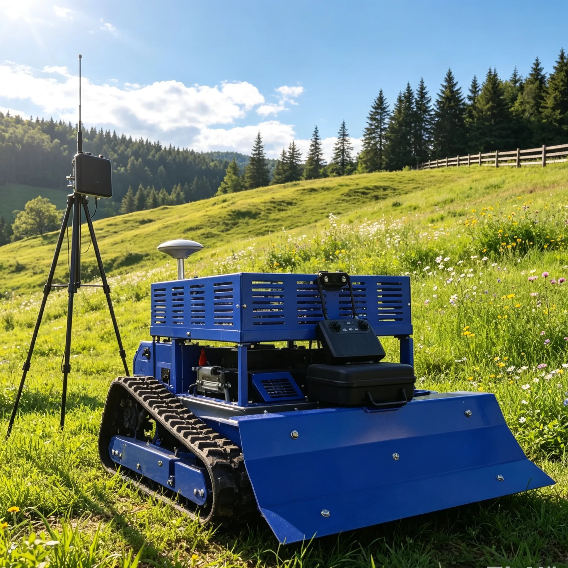 Customized GPS Navigation Robotic Lawn Mower, Virtual Boundary Setting For Automatic Lawn Trimming Work