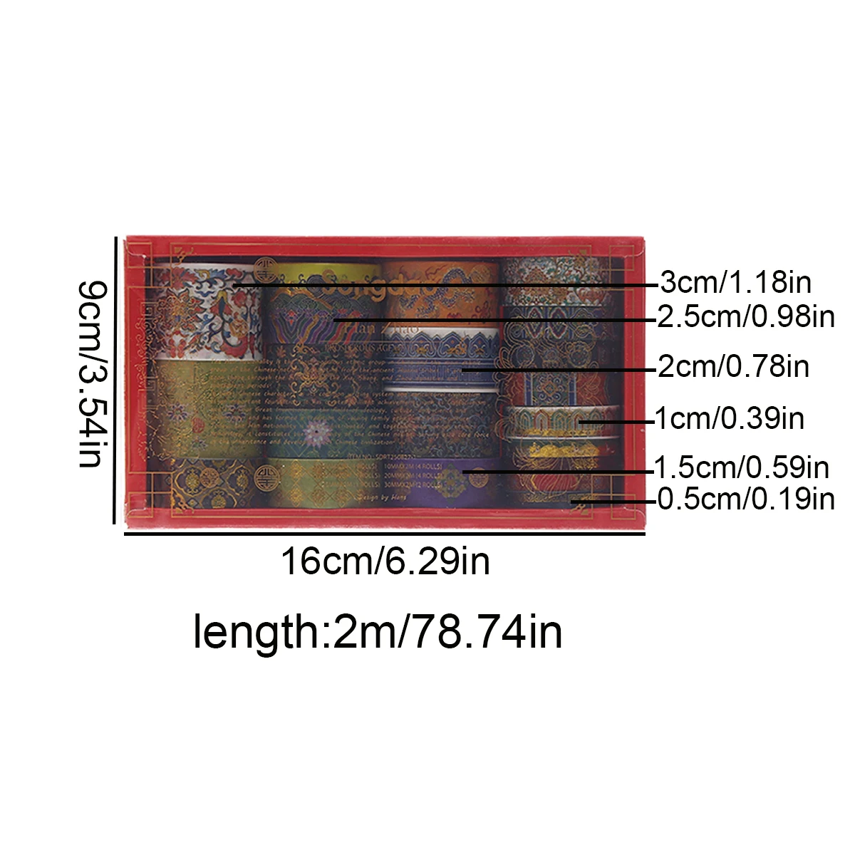 Ruban Washi Style Chinois 20 R - Washi Tape Set avis et prix