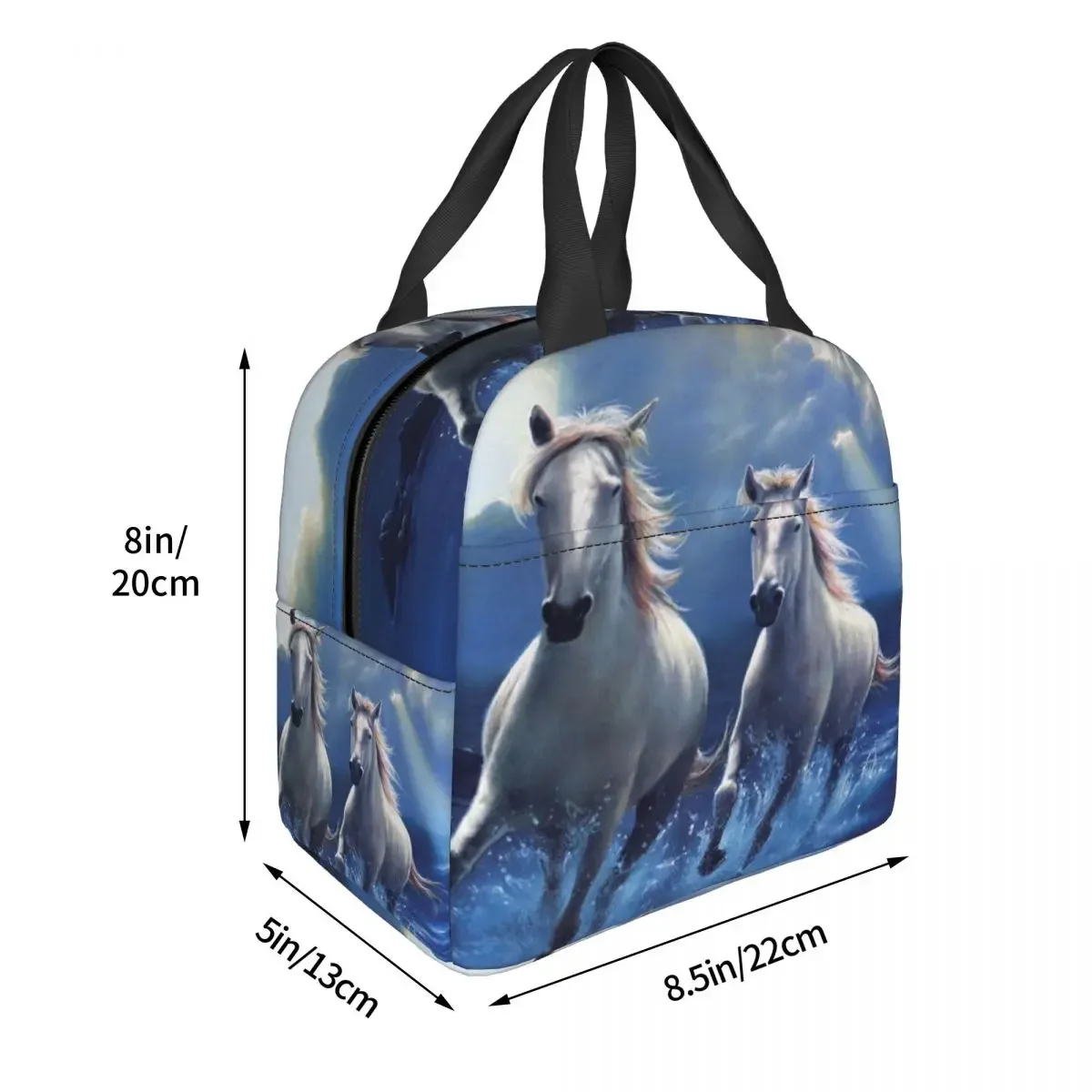 Sac à lunch de course à cheval classique personnalisé, glacière, boîtes à lunch isolées thermiquement pour femmes, enfants, travail, école, nourriture, pique-nique, sacs fourre-tout