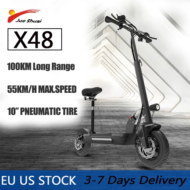 

X48 Elecric Scooter 55KM/H Maximum Speed E Scooter 48V 1200W Rear Motor Foldable Scooter Electric Dual Shock Apsorption