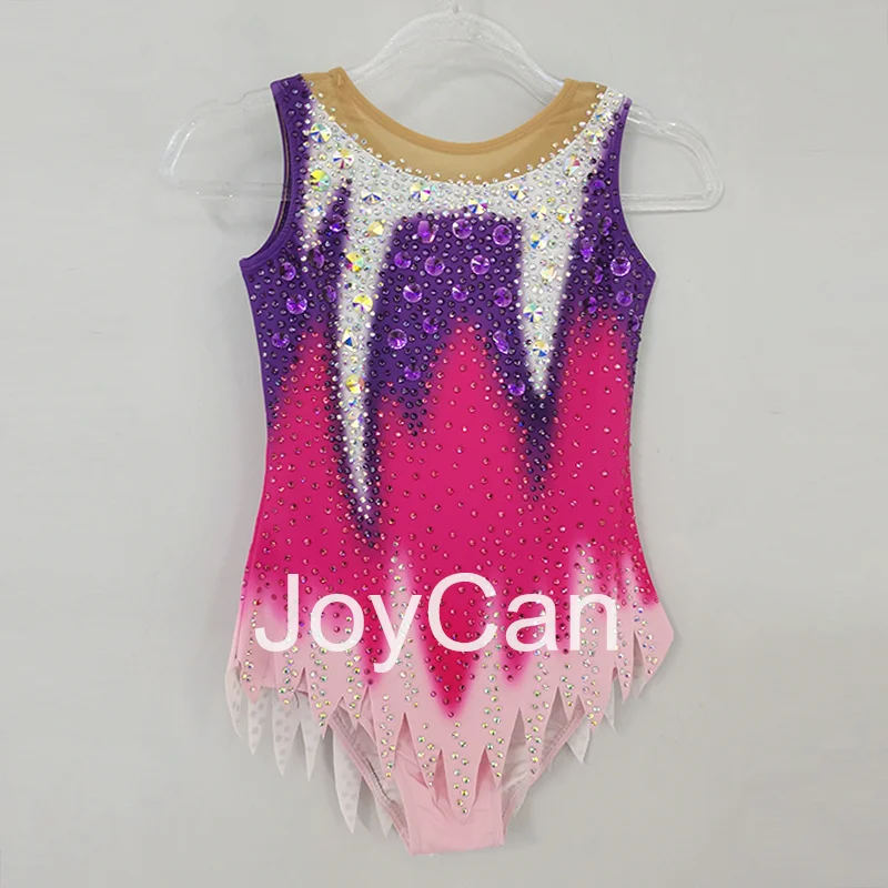 JoyCan Rhthmic гимнастические трико для девушек женщин розовый спандекс элегантная танцевальная одежда для соревнований