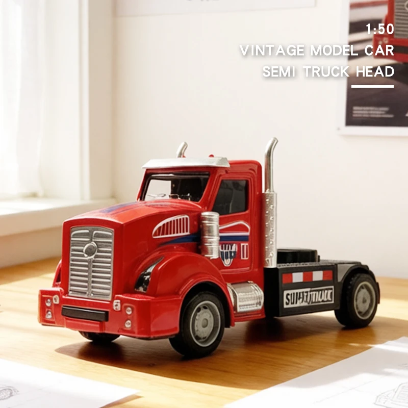 1/36 Vintage Retro Car Model,Semi Truck Head,Heavy-Duty,Die-Cast Metal,Exquisite Compact Pocket Car,Beautiful Collectible,Gift