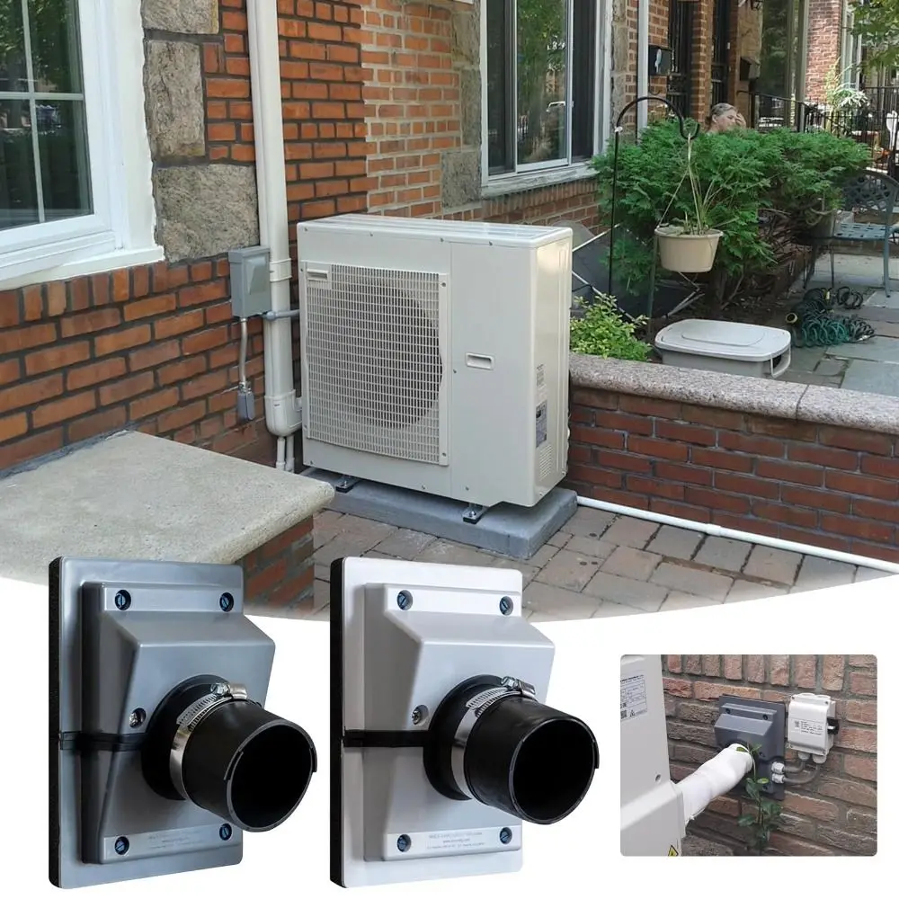 4.5/6cm HVAC Wall Penetration&Line-Set Cover Kit Split Cover Portable HVAC Wall Penetration Cover Wall Sleeve