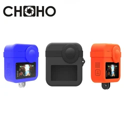 For Gopro Max Accessories Protective Silicone Case Soft Rubber silica gel + Lens Cap Protector Housing For Go Pro 360 Camera