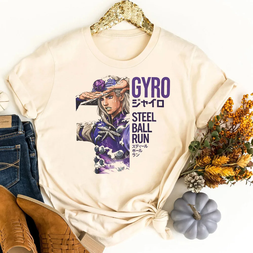 Jojo Bizarre Adventure Gyro Zeppeli tshirt teen aesthetic 80s emo top tees emo 2000s 80s goth summer