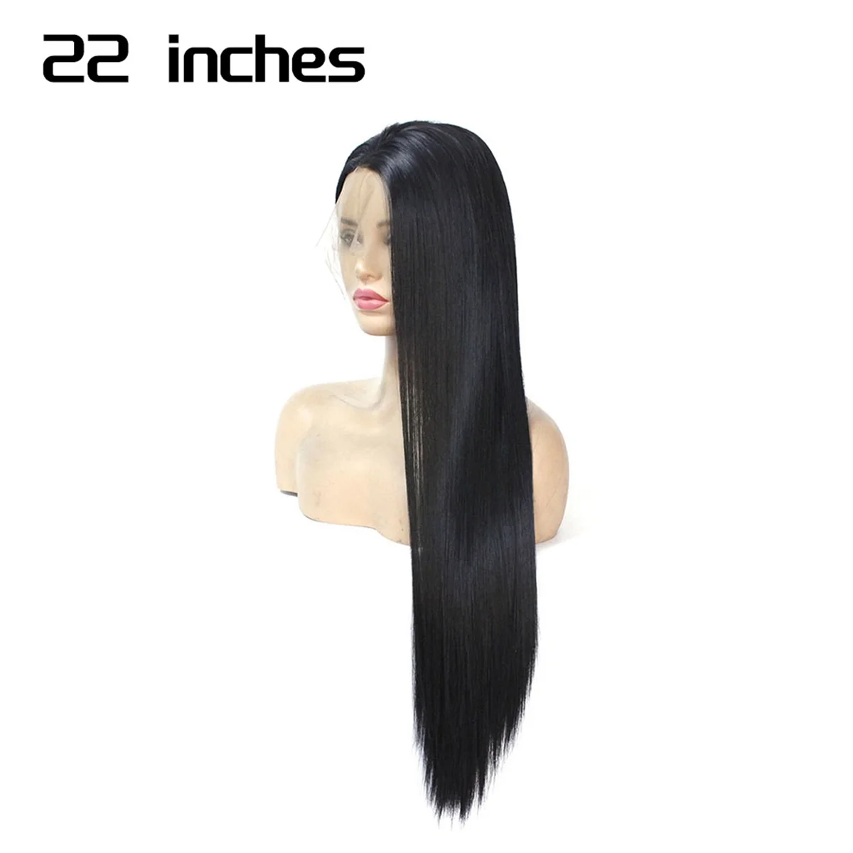 ABGU Peluca llena de encaje de 22 pulgadas, pelucas de cabello humano liso de hueso para mujeres negras, peluca Frontal de encaje recto HD sin pegamento prearrancada