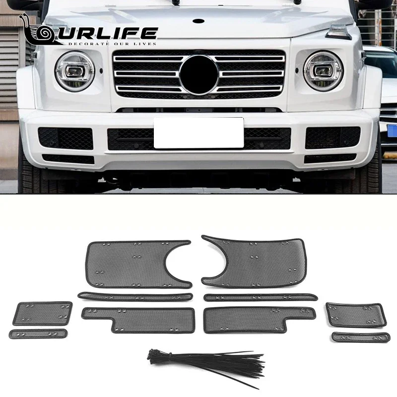 

For Mercedes-Benz G-Class W463 2019 2020 Car Accessories Front Grille Insert Net Anti-insect Dust Garbage Proof Inner Cover Mesh