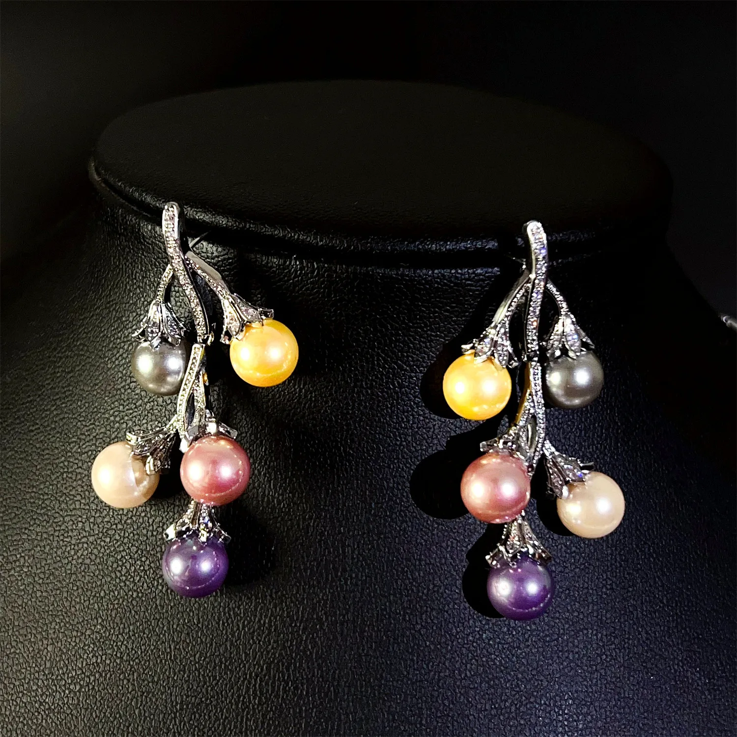 Gorgeous Romantic Pearl Necklace Earrings Stereot Set Women's Dress Decorative Jewelry Suitable for Wedding Party Gifts M-813