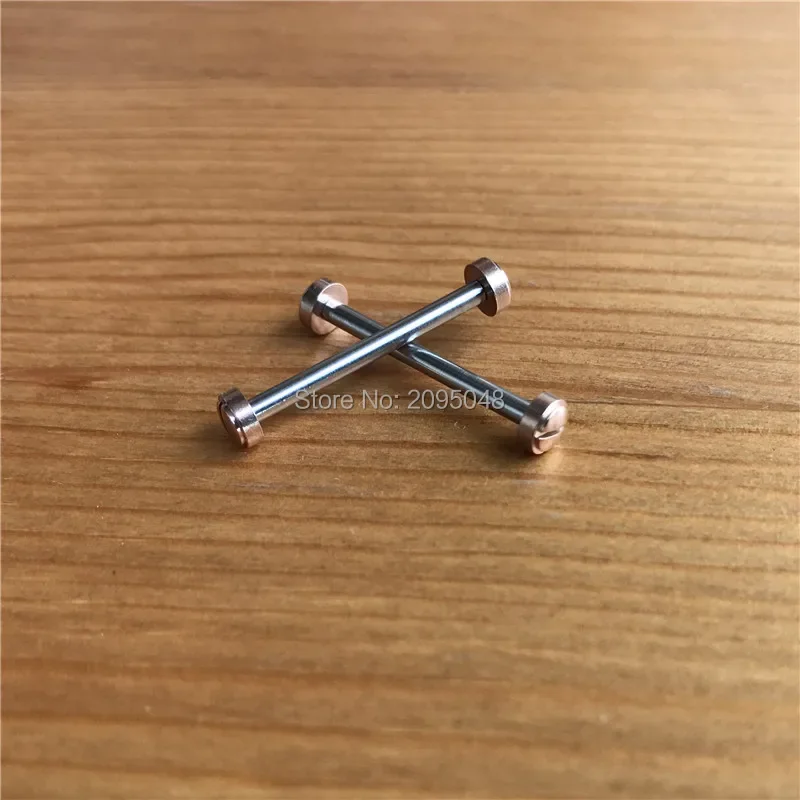 24mm Steel Rose Gold Color Screw Tube Ear Bar for Versace 39mm Women's Watch - view 5