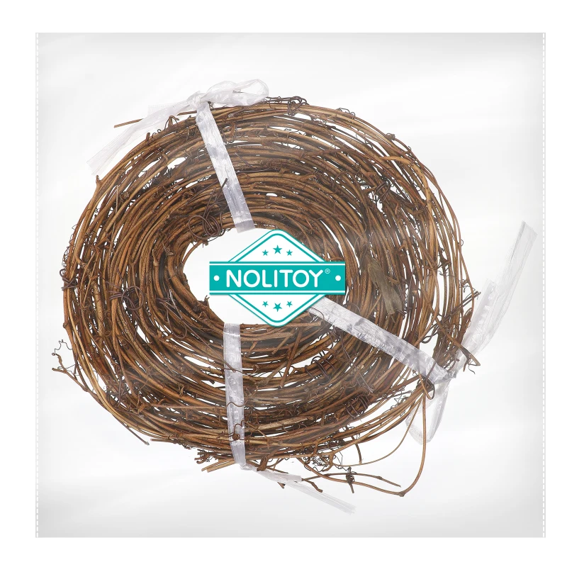 1 Rolle Weinrebe Kranz Rattan Ring Dekor DIY Girlande Weihnachten Handwerk Reben Basis für Herbst Winter nach Hause Wand Party Dekoration – Detail 4