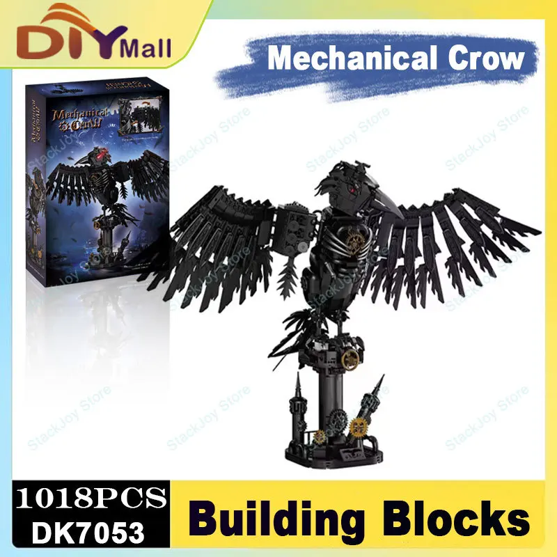 

MOC Mechanical Crow Building Blocks Model Kit With Moving Parts STEM Educational Toy For Kids Adults Creative Gift Idea