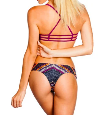Zweiteiliges Bikini-Set für Damen, sexy lila Bandage-Badeanzug, Badebekleidung, Badeanzug, Strandbadebekleidung