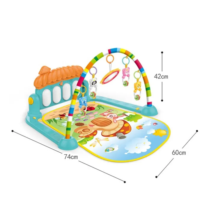 Tapis de jeu rond avec pédale musicale pour bébé de 0 à 2 mois, jouet pour filles de 0 à 2 mois, tapis de jeu sans stier