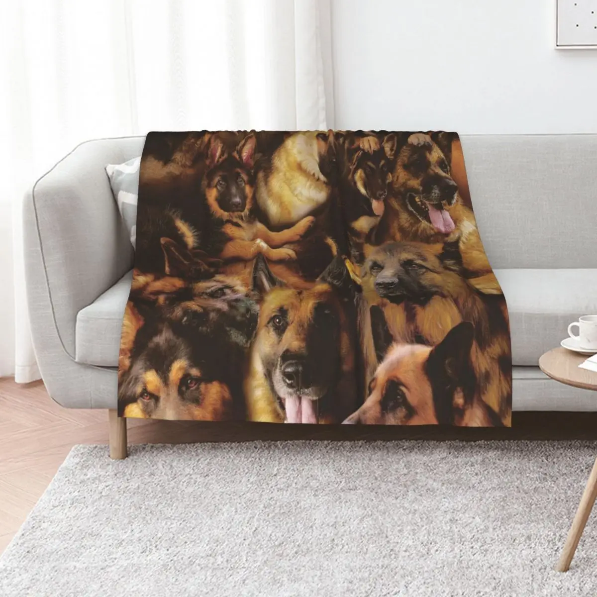 German Shepherds Throw Blanket Vintage anime christmas decoration Picnic Luxury Brand Decorative Beds Blankets