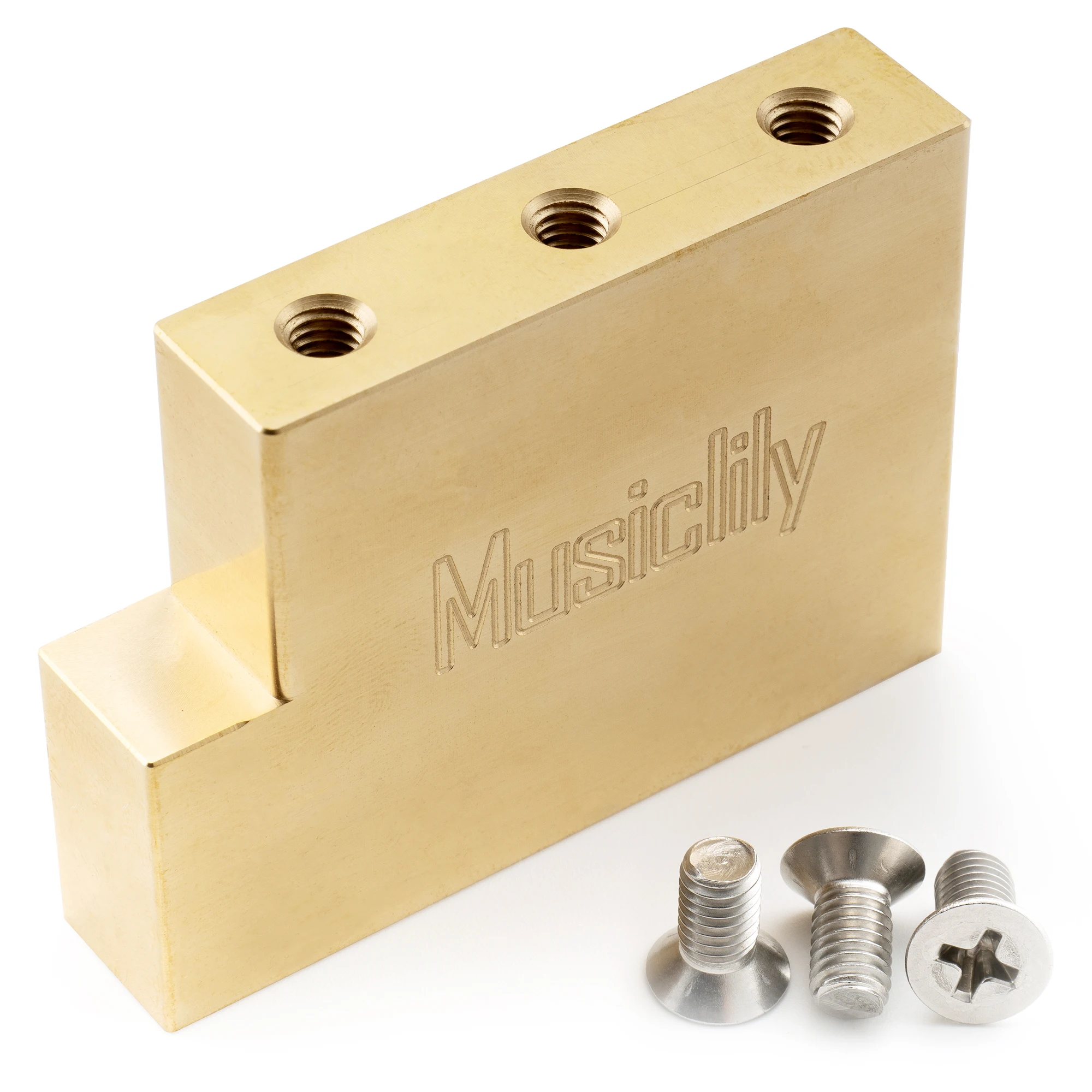 Musiclily Ultra Full Solid Brass/Steel L Shaped Tremolo Block for Electric Guitar Floyd Rose Locking Tremolo Bridge