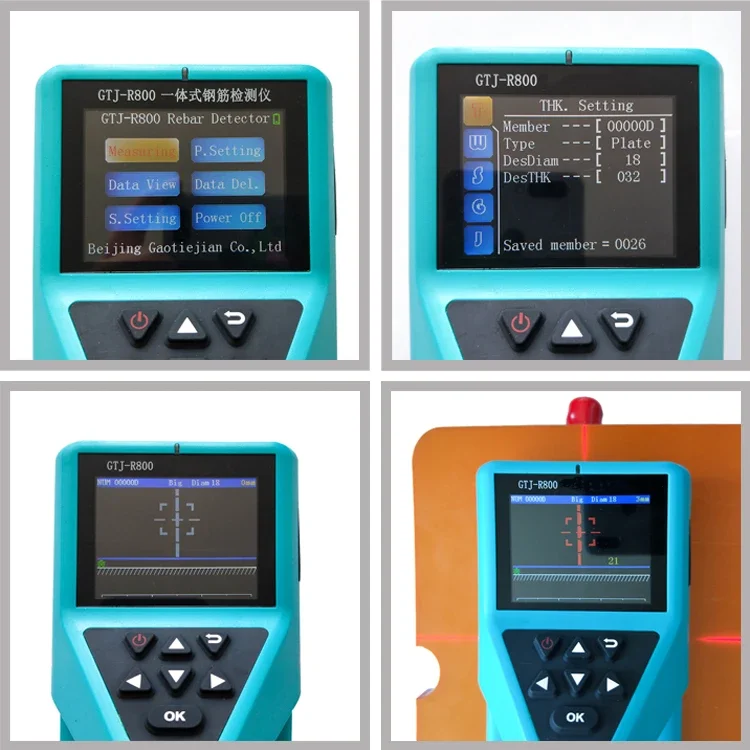 R800 Integrated Rebar Finder Locator Detectors In Concrete