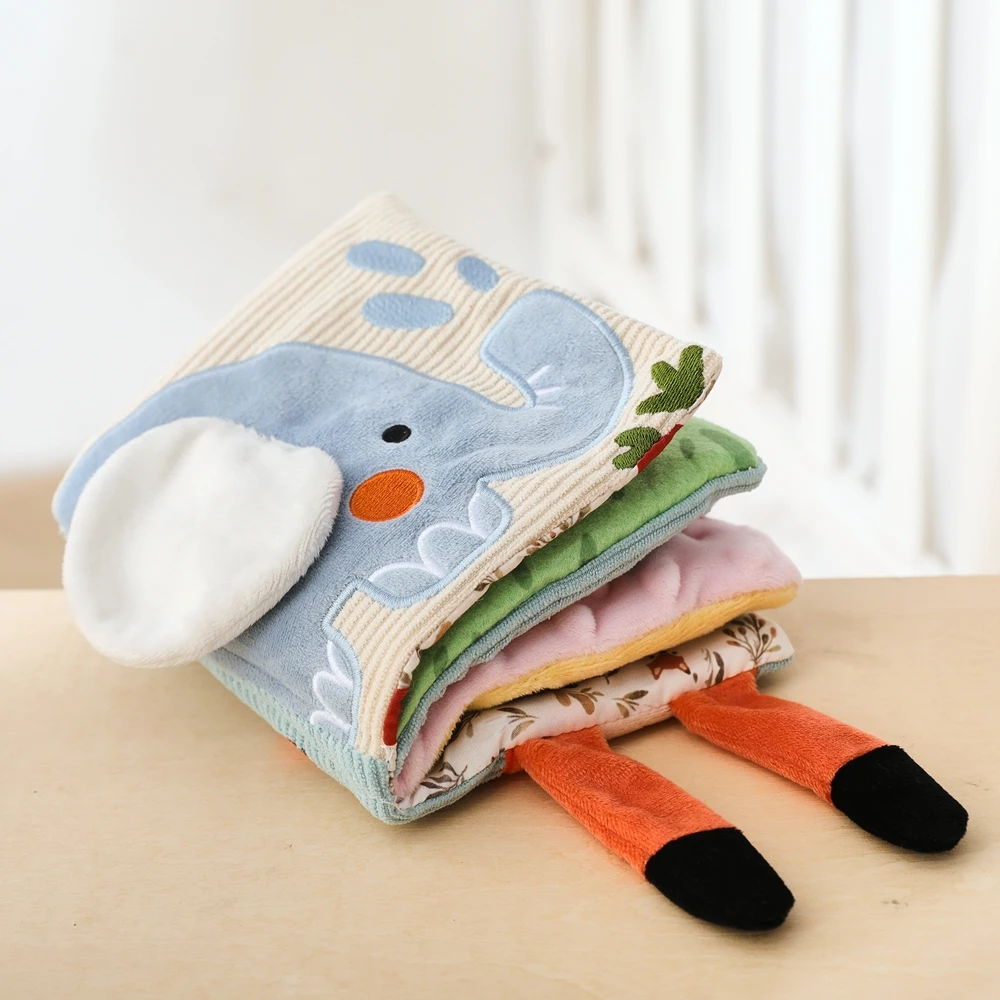 Giocattoli per bambini Libro di stoffa Infantile precoce educativo 0 12 mesi Giocattoli sensoriali per bambini Libri morbidi Giocattoli Soffici cartoni animati Libri di elefante Regali