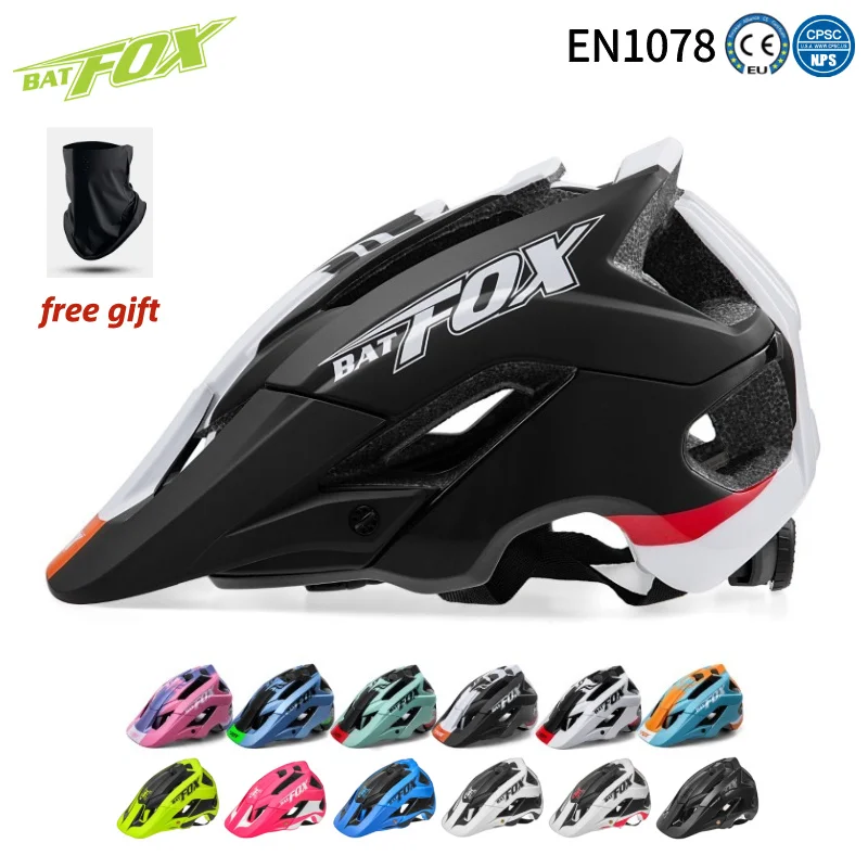 

BATFOX Новый шлем для горного велосипеда Мужчины Женщины Размеры M/L Внедорожная скорость Спорт на открытом воздухе Велоспорт Защитная кепка MTB Электрический велосипедный шлем