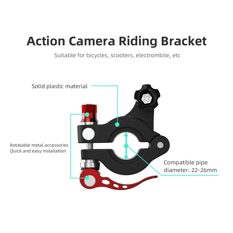 Bicycle Holder for DJI RC 2 Remote Control with Screen Fixed Mount Mountain Bike Bracket for DJI Air 3 / Mini 4pro Drone