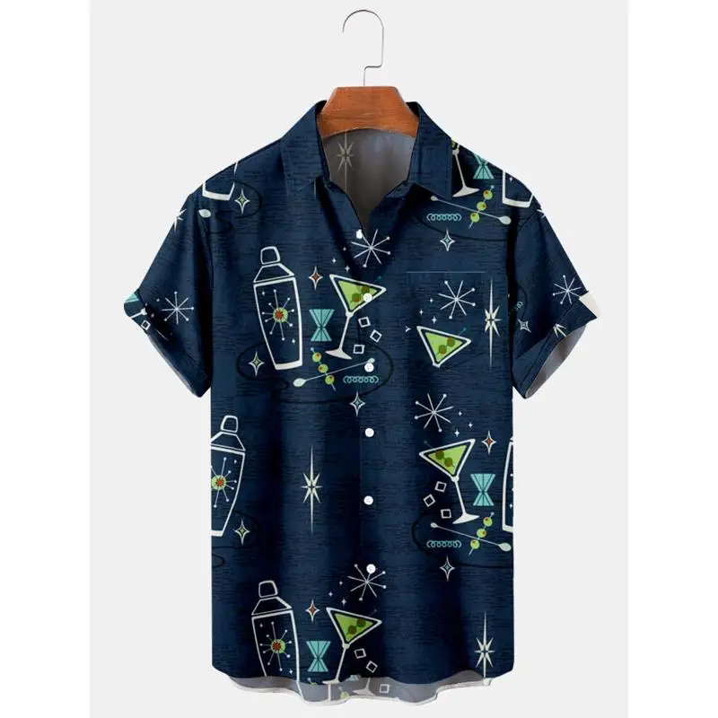 

Casual Printed ort Sve irt for Men Lightweight Cotton Spring Summer Faion Loose Fit irt Youth ular Sle